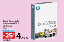 Carrefour Carta Fotocopie HP Home Office offerta