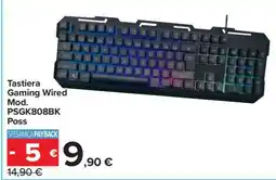 Carrefour Tastiera Gaming Wired Mod. PSGK808BK Poss offerta