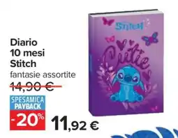 Carrefour Diario 10 mesi Stitch offerta