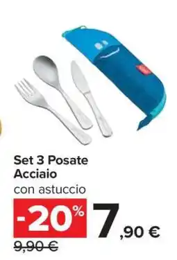 Carrefour Set 3 Posate Acciaio offerta