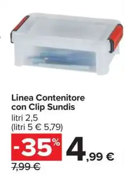 Carrefour Linea Contenitore con Clip Sundis offerta