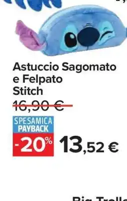 Carrefour Astuccio Sagomato e Felpato Stitch offerta