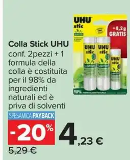 Carrefour Colla Stick UHU offerta
