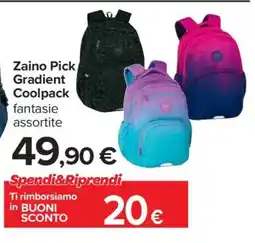 Carrefour Zaino Pick Gradient Coolpack offerta
