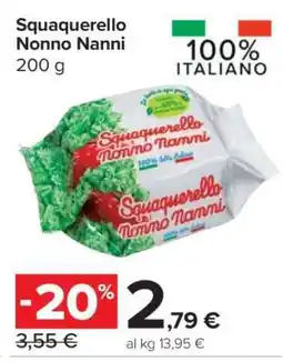 Carrefour Squaquerello Nonno Nanni offerta