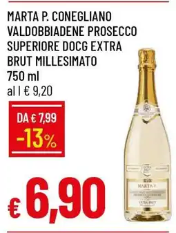 Famila MARTA P. CONEGLIANO VALDOBBIADENE PROSECCO SUPERIORE DOCG EXTRA BRUT MILLESIMATO offerta