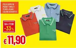Famila POLO UOMO IN PIQUET SWEET YEARS JEANS offerta