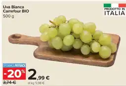 Carrefour Uva Bianca Carrefour BIO offerta