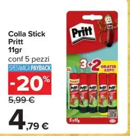 Carrefour Colla Stick Pritt 11gr offerta