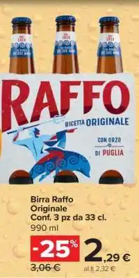 Carrefour Birra Raffo Originale offerta