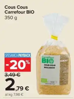 Carrefour Cous Cous Carrefour Bio offerta