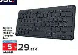 Carrefour Tastiera Wireless Mod. Lyra Compact Trust offerta