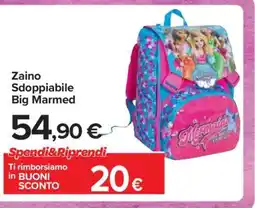 Carrefour Zaino Sdoppiabile Big Marmed offerta