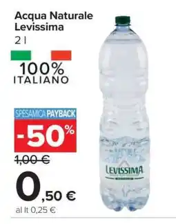 Carrefour Acqua Naturale Levissima offerta