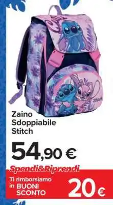 Carrefour Zaino Sdoppiabile Stitch offerta