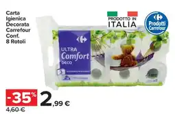 Carrefour Carta Igienica Decorata Carrefour Conf. 8 Rotoli offerta