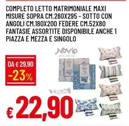 Famila Completo letto matrimoniale maxi offerta
