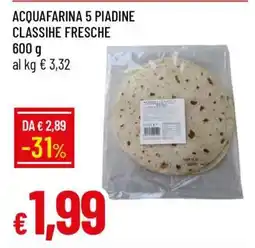 Famila ACQUAFARINA 5 PIADINE CLASSICHE FRESCHE offerta