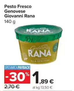 Carrefour Pesto Fresco Genovese Giovanni Rana offerta