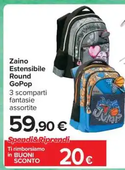Carrefour Zaino Estensibile Round GoPop offerta