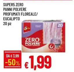 Famila SUPER5 ZERO PANNI POLVERE PROFUMATI FLOREALE/EUCALIPTO offerta