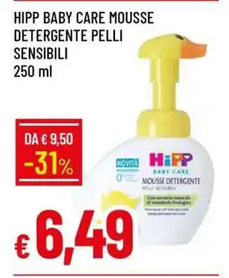 Famila HIPP BABY CARE MOUSSE DETERGENTE PELLI SENSIBILI offerta