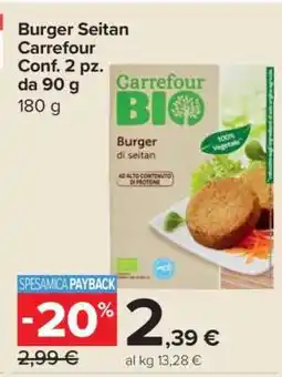 Carrefour Burger Seitan Carrefour offerta