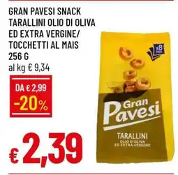 Famila Gran Pavesi Snack Tarallini Olio di Oliva ed Extra Vergine/Tocchetti al Mais offerta