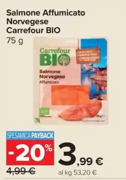 Carrefour Salmone Affumicato Norvegese Carrefour BIO offerta