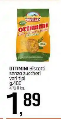 Famila OTTIMINI Biscotti senza zuccheri vari tipi offerta