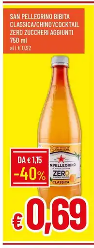 Famila SAN PELLEGRINO BIBITA CLASSICA/CHINO/COCKTAIL ZERO ZUCCHERI AGGIUNTI offerta