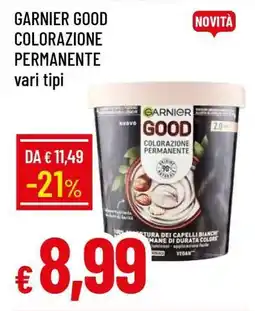 Famila GARNIER GOOD COLORAZIONE PERMANENTE offerta