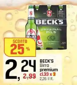 Famila BECK'S Birra premium offerta