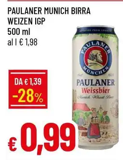 Famila PAULANER MUNICH BIRRA WEIZEN IGP offerta