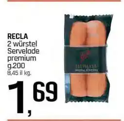 Famila RECLA 2 würstel Servelade premium offerta