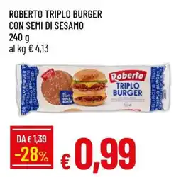 Famila ROBERTO TRIPLO BURGER CON SEMI DI SESAMO offerta