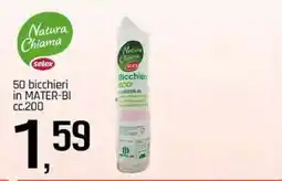 Famila 50 bicchieri in MATER-BI cc.200 offerta