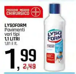 Famila LYSOFORM Pavimenti vari tipi offerta