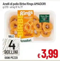 Famila Anelli di pollo Birbe Rings AMADORI offerta