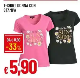 Famila T-SHIRT DONNA CON STAMPA offerta