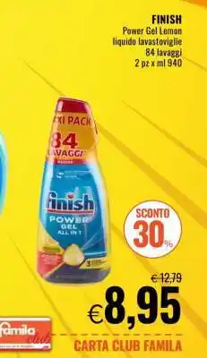 Famila FINISH POWER GEL LEMON offerta