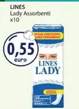 Acqua & Sapone LINES Lady Assorbenti x10 offerta
