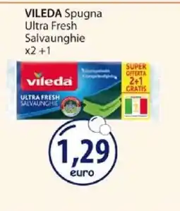 Acqua & Sapone VILEDA Spugna Ultra Fresh Salvaughie x2 +1 offerta