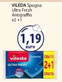 Acqua & Sapone VILEDA Spugna Ultra Fresh Antigraffio x2 +1 offerta