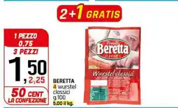 Famila BERETTA 4 wurstel classici offerta
