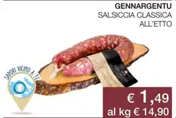 Coop GENNARGENTU SALSICCIA CLASSICA ALL’ETTO offerta