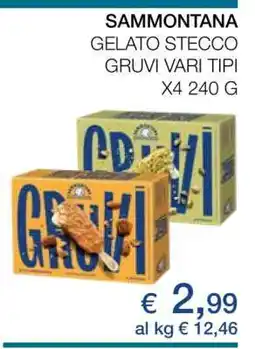 Coop SAMMONTANA GELATO STECCO GRUVI VARI TIPI offerta