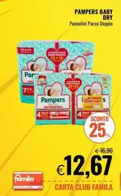 Famila Pampers Baby Dry offerta