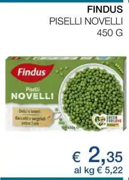 Coop Findus Piselli Novelli offerta