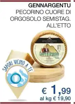 Coop GENNARGENTU PECORINO CUORE DI ORGOSOLO SEMISTAG offerta